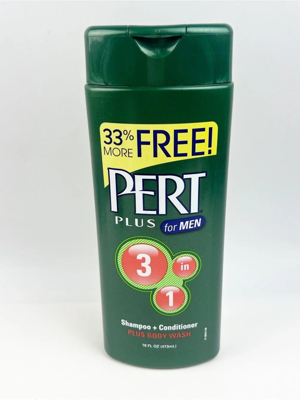 Pert Plus For Men 3-in-1 Daily Cleansing 16 oz 33% More Free New Old Stock